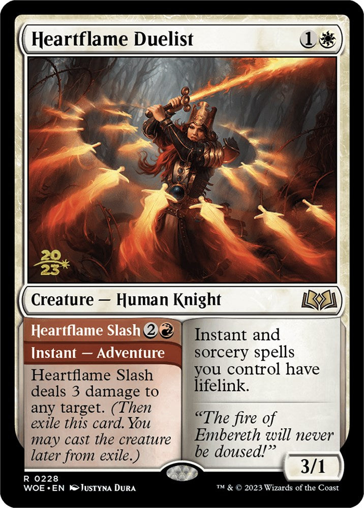 Heartflame Duelist // Heatflame Duelist (Promo Pack) [Wilds of Eldraine Promos] | Boutique FDB TCG