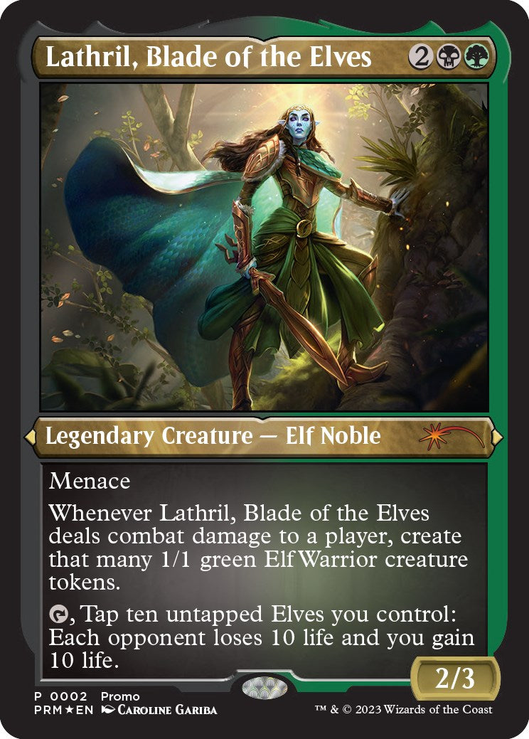 Lathril, Blade of the Elves (Foil Etched) [Media Promos] | Boutique FDB TCG