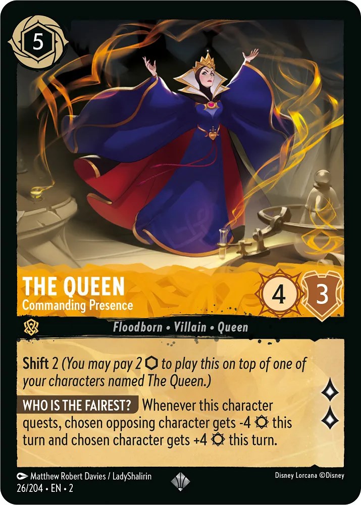 The Queen - Commanding Presence (26/204) [Rise of the Floodborn] | Boutique FDB TCG