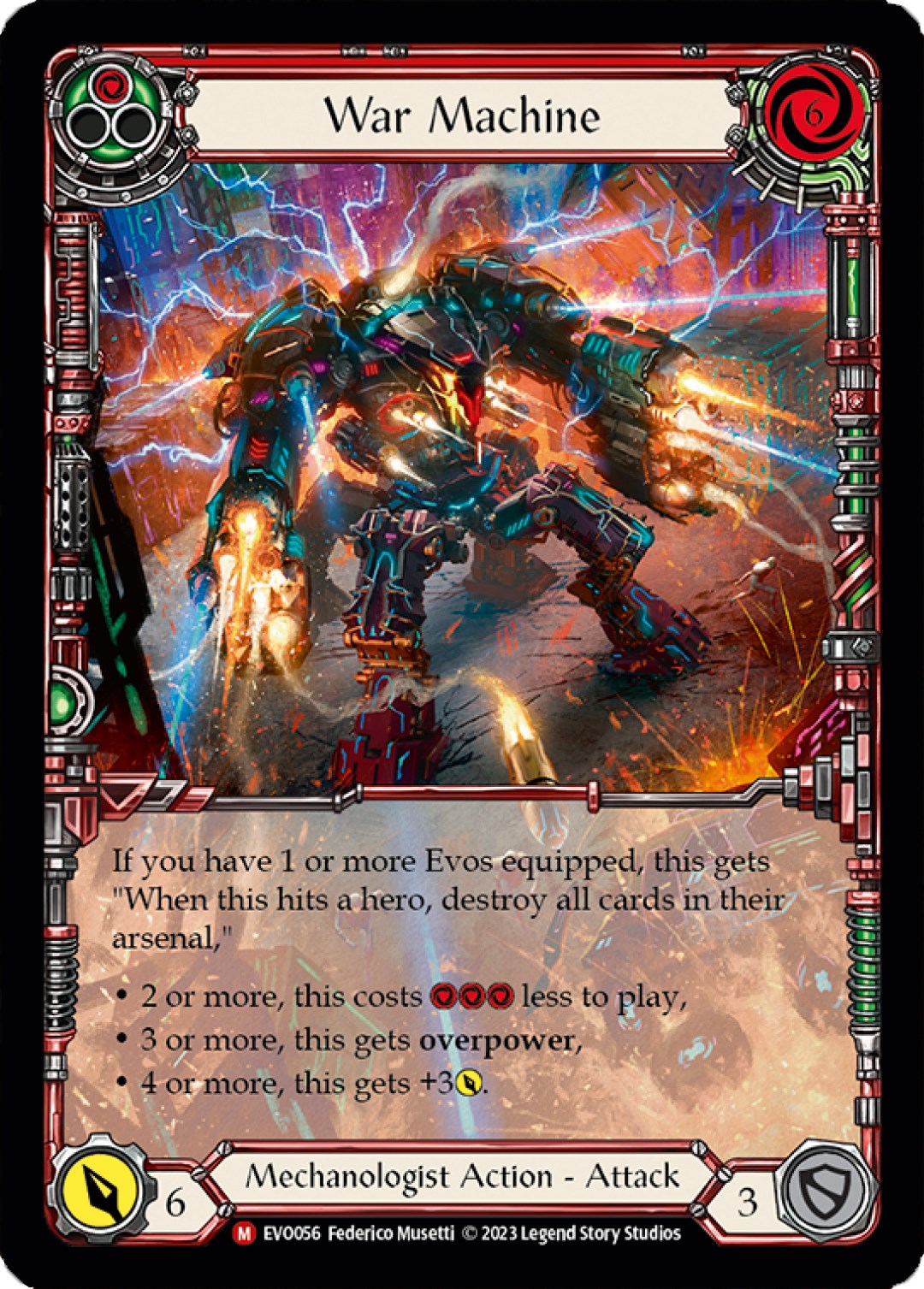 War Machine (Extended Art) [EVO056] (Bright Lights)  Rainbow Foil | Boutique FDB TCG