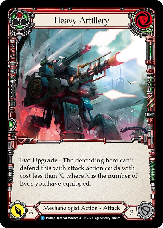 Heavy Artillery (Red) [EVO061] (Bright Lights)  Rainbow Foil | Boutique FDB TCG