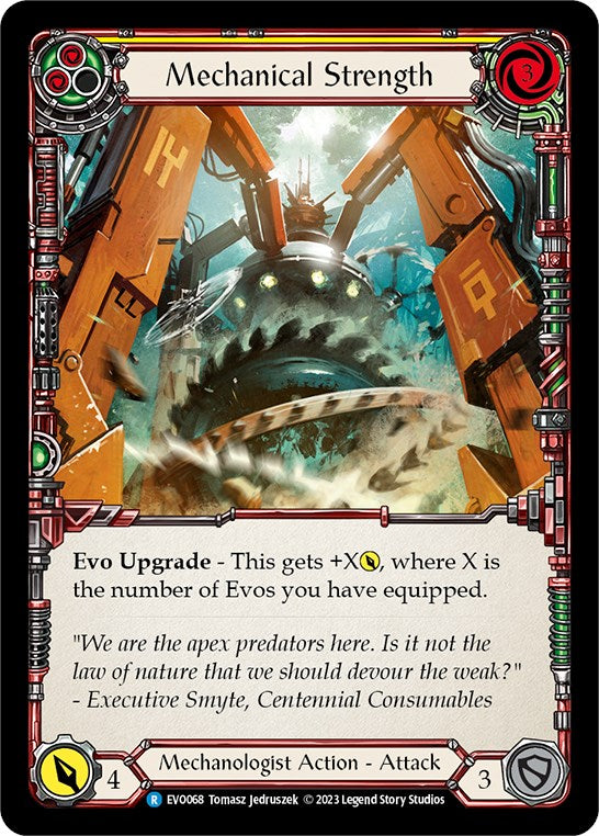 Mechanical Strength (Yellow) [EVO068] (Bright Lights)  Rainbow Foil | Boutique FDB TCG