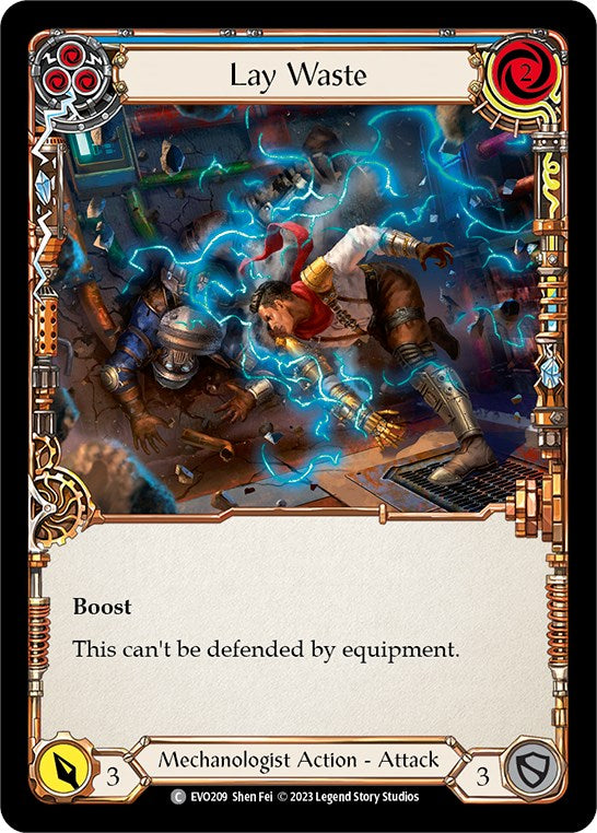 Lay Waste (Blue) [EVO208] (Bright Lights) | Boutique FDB TCG