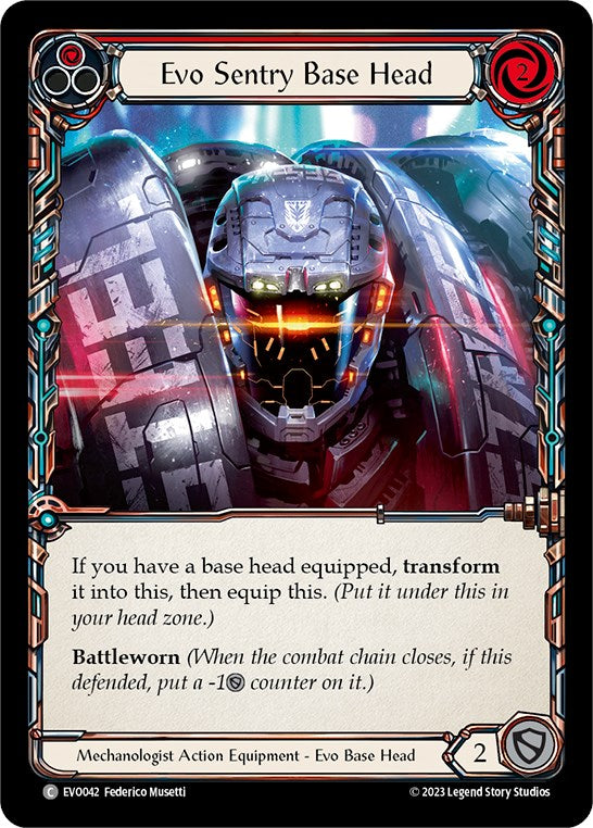 Evo Sentry Base Head [EVO042] (Bright Lights)  Cold Foil | Boutique FDB TCG