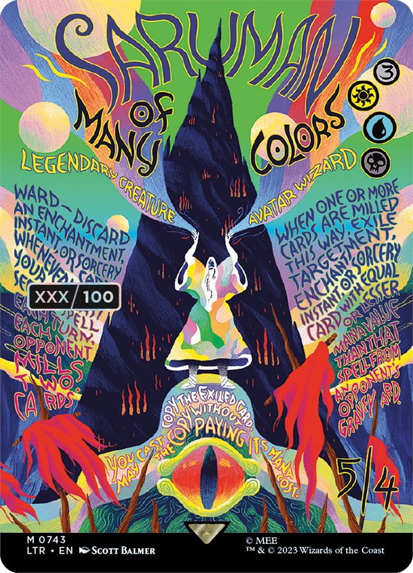 Saruman of Many Colors (Borderless Poster) (Serialized) [The Lord of the Rings: Tales of Middle-Earth] | Boutique FDB TCG