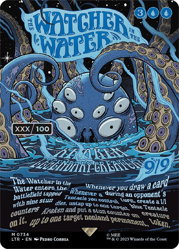 The Watcher in the Water (Borderless Poster) (Serialized) [The Lord of the Rings: Tales of Middle-Earth] | Boutique FDB TCG