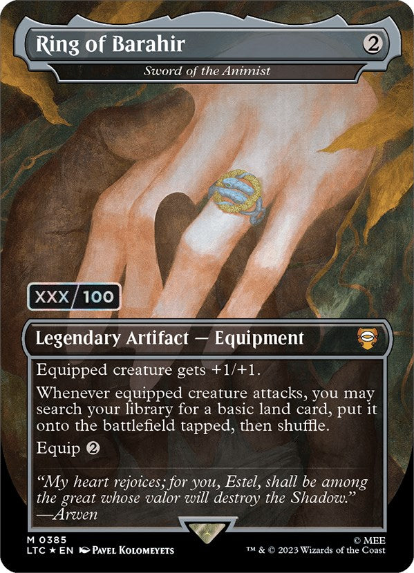 Ring of Barahir - Sword of the Animist (Serialized) [The Lord of the Rings: Tales of Middle-Earth Commander] | Boutique FDB TCG