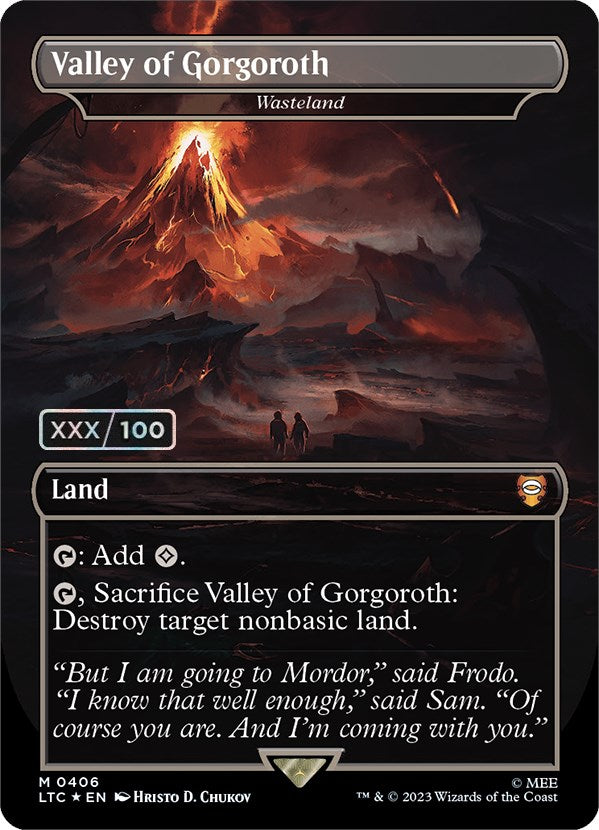 Valley of Gorgoroth - Wasteland (Serialized) [The Lord of the Rings: Tales of Middle-Earth Commander] | Boutique FDB TCG