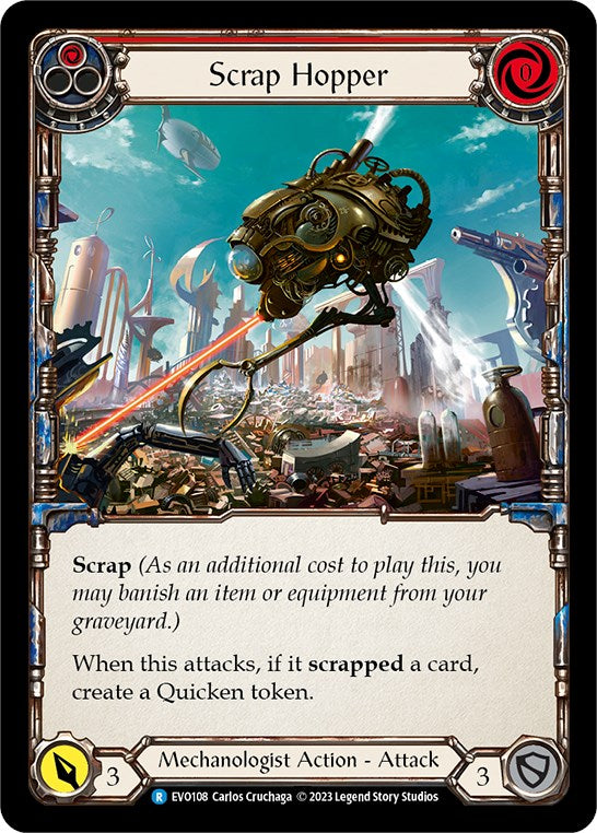 Scrap Hopper (Red) [EVO108] (Bright Lights)  Rainbow Foil | Boutique FDB TCG
