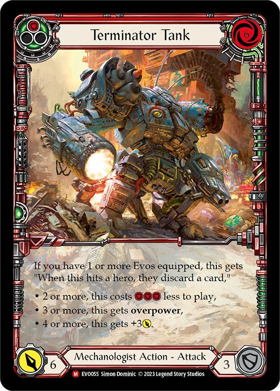 Terminator Tank (Extended Art) [EVO055] (Bright Lights)  Rainbow Foil | Boutique FDB TCG