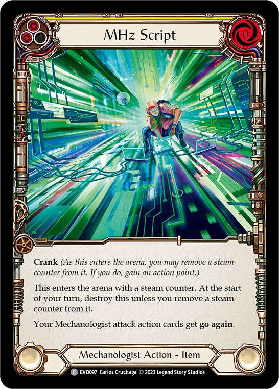 MHz Script [EVO097] (Bright Lights)  Rainbow Foil | Boutique FDB TCG