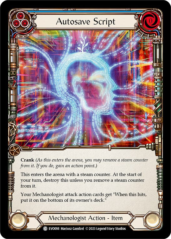 Autosave Script [EVO098] (Bright Lights)  Rainbow Foil | Boutique FDB TCG