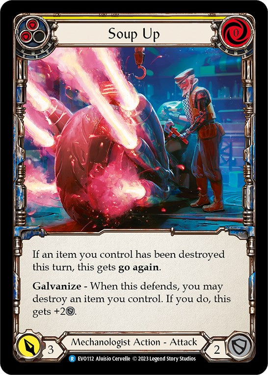 Soup Up (Yellow) [EVO112] (Bright Lights)  Rainbow Foil | Boutique FDB TCG