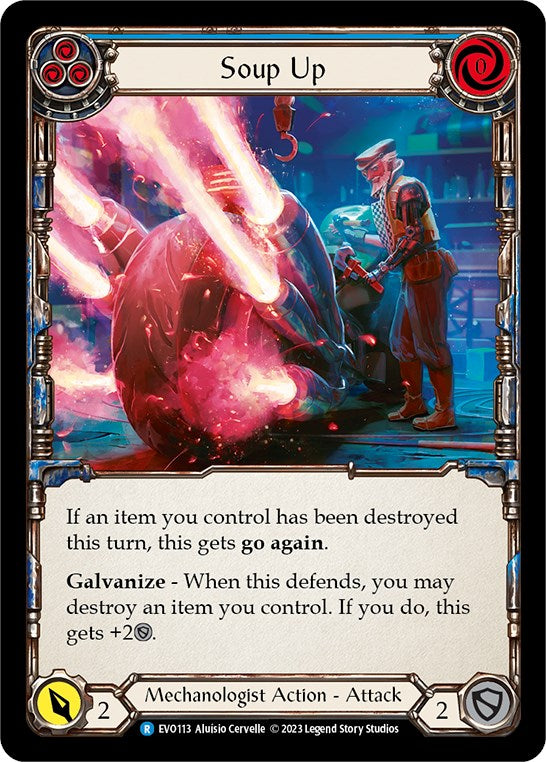 Soup Up (Blue) [EVO113] (Bright Lights)  Rainbow Foil | Boutique FDB TCG