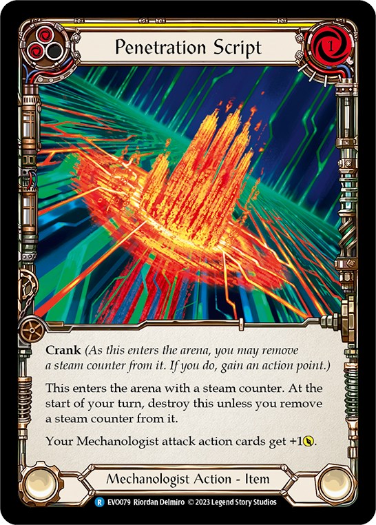 Penetration Script [EVO079] (Bright Lights)  Rainbow Foil | Boutique FDB TCG