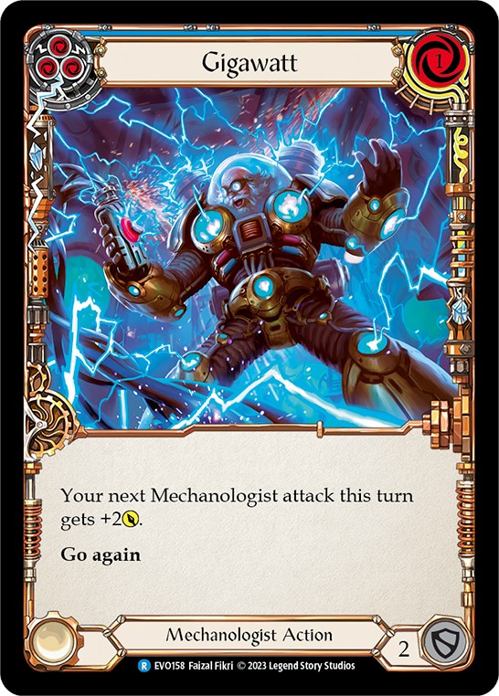 Gigawatt (Blue) [EVO158] (Bright Lights)  Rainbow Foil | Boutique FDB TCG