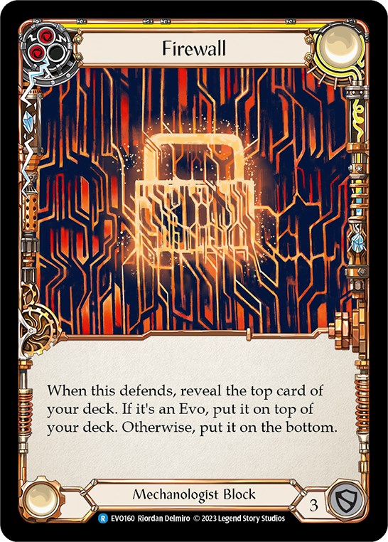 Firewall (Yellow) [EVO160] (Bright Lights)  Rainbow Foil | Boutique FDB TCG