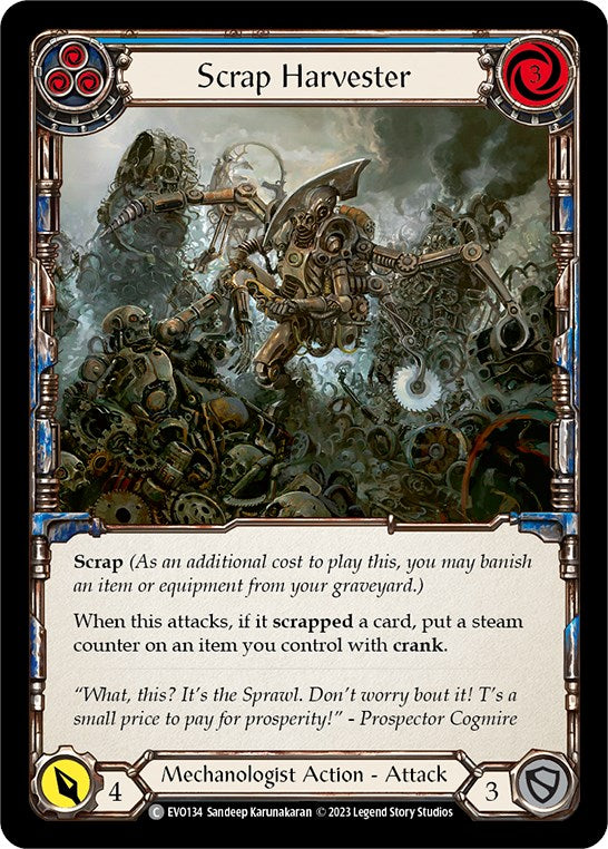 Scrap Harvester (Blue) [EVO134] (Bright Lights)  Rainbow Foil | Boutique FDB TCG