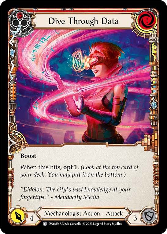 Dive Through Data (Red) [EVO189] (Bright Lights) | Boutique FDB TCG