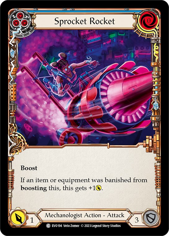 Sprocket Rocket (Blue) [EVO194] (Bright Lights)  Rainbow Foil | Boutique FDB TCG
