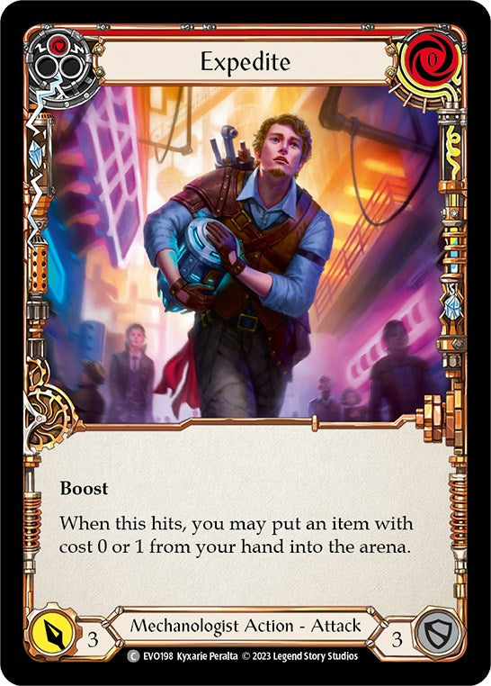 Expedite (Red) [EVO198] (Bright Lights)  Rainbow Foil | Boutique FDB TCG