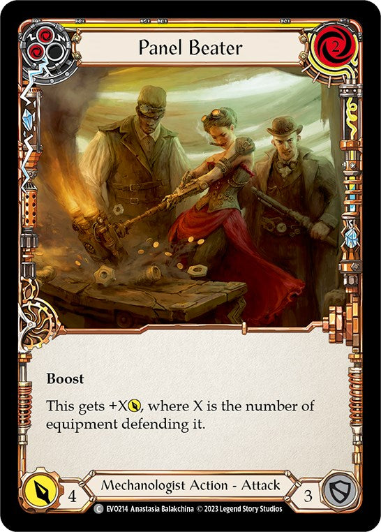 Panel Beater (Yellow) [EVO214] (Bright Lights)  Rainbow Foil | Boutique FDB TCG