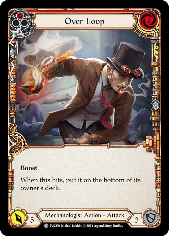 Over Loop (Red) [EVO219] (Bright Lights) | Boutique FDB TCG