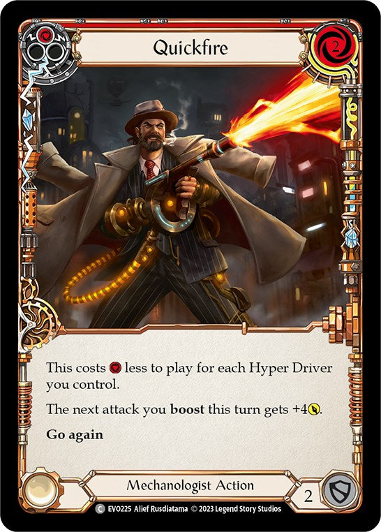 Quickfire (Red) [EVO225] (Bright Lights)  Rainbow Foil | Boutique FDB TCG