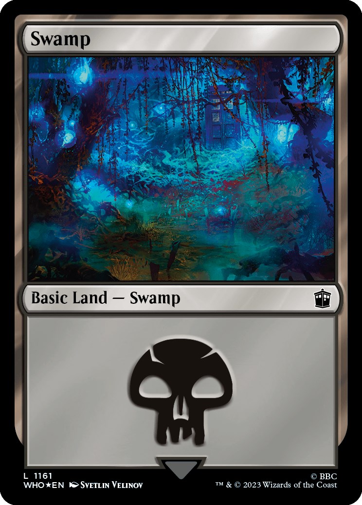 Swamp (1161) (Surge Foil) [Doctor Who] | Boutique FDB TCG