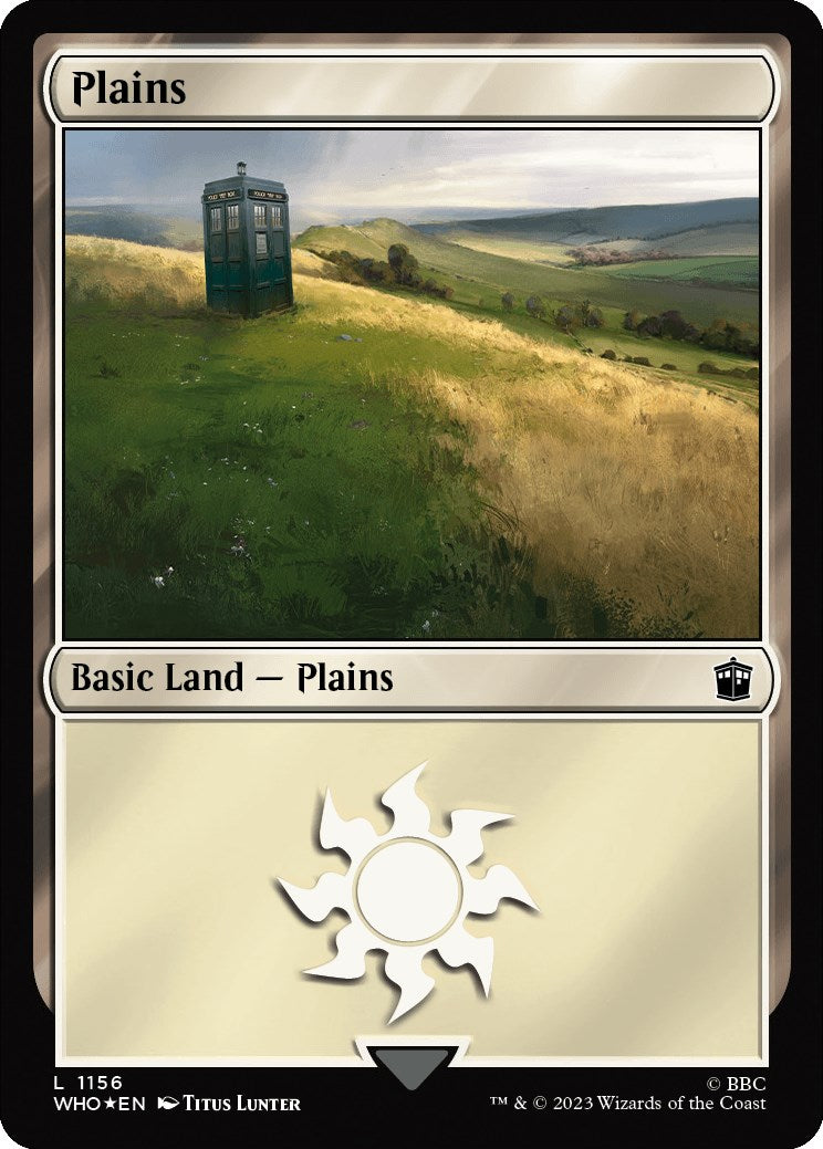 Plains (1156) (Surge Foil) [Doctor Who] | Boutique FDB TCG