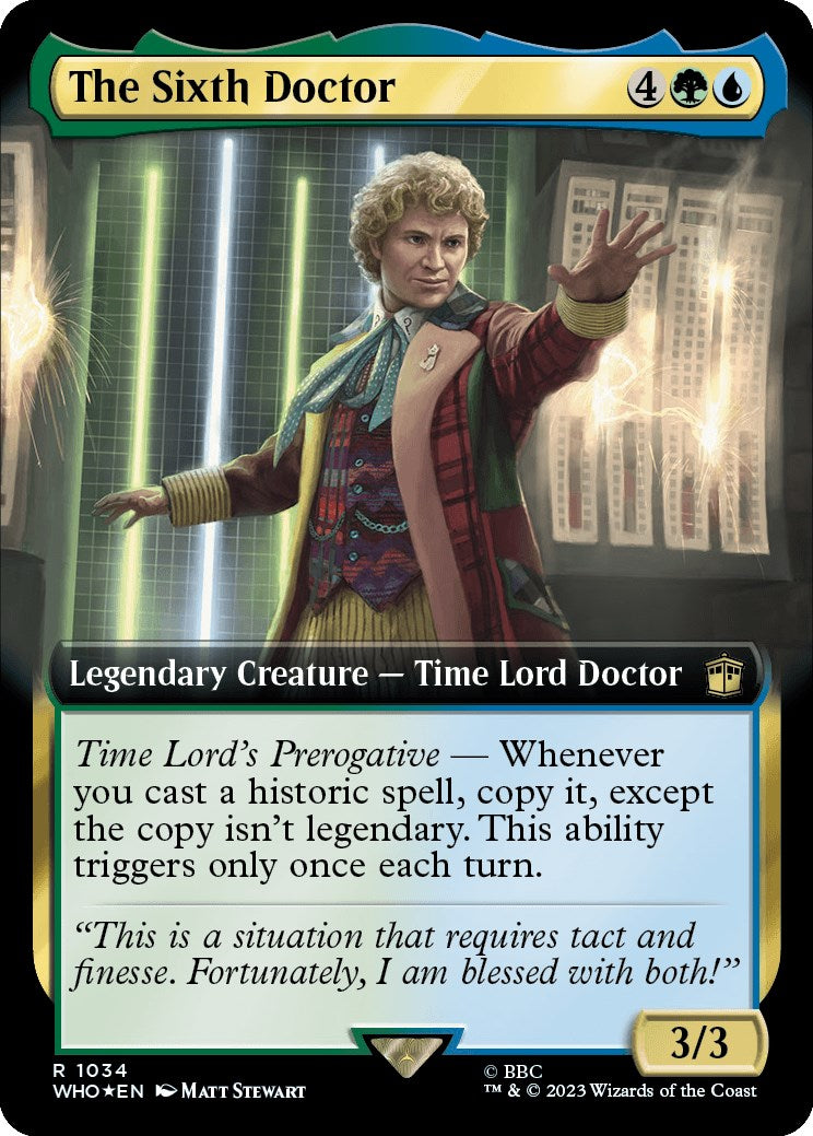 The Sixth Doctor (Extended Art) (Surge Foil) [Doctor Who] | Boutique FDB TCG