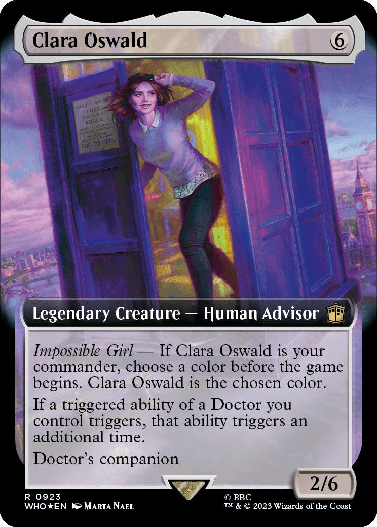 Clara Oswald (Extended Art) (Surge Foil) [Doctor Who] | Boutique FDB TCG