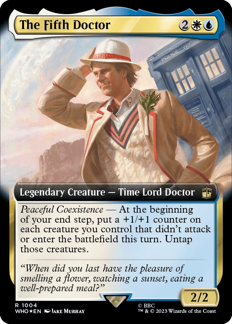 The Fifth Doctor (Extended Art) (Surge Foil) [Doctor Who] | Boutique FDB TCG