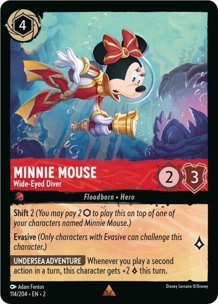 Minnie Mouse - Wide-Eyed Diver (114/204) [Rise of the Floodborn] | Boutique FDB TCG