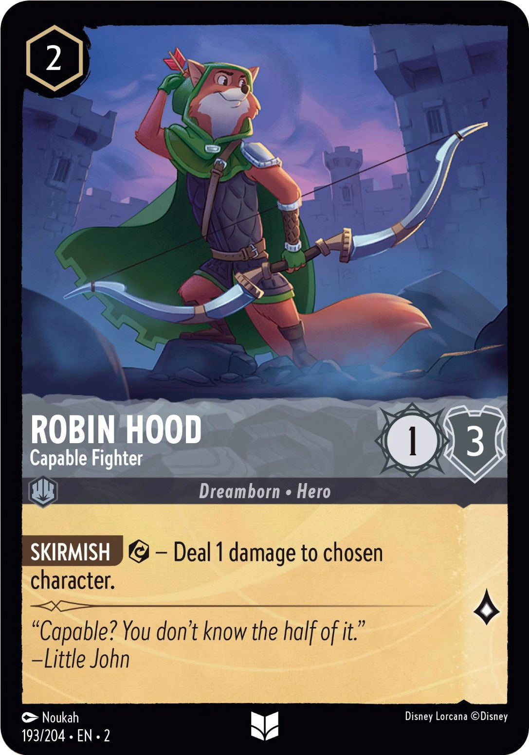 Robin Hood - Capable Fighter (193/204) [Rise of the Floodborn] | Boutique FDB TCG