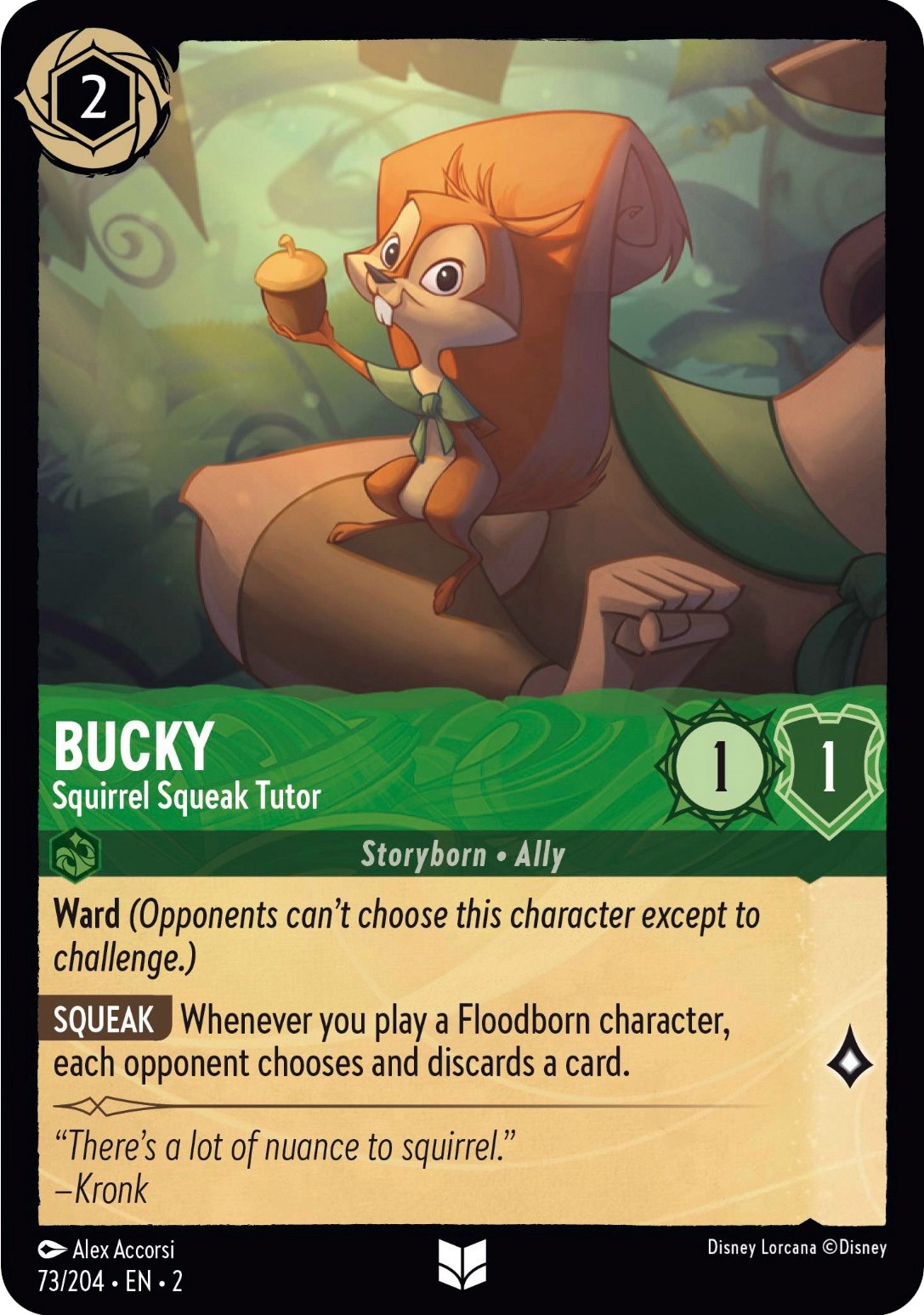 Bucky - Squirrel Squeak Tutor (73/204) [Rise of the Floodborn] | Boutique FDB TCG