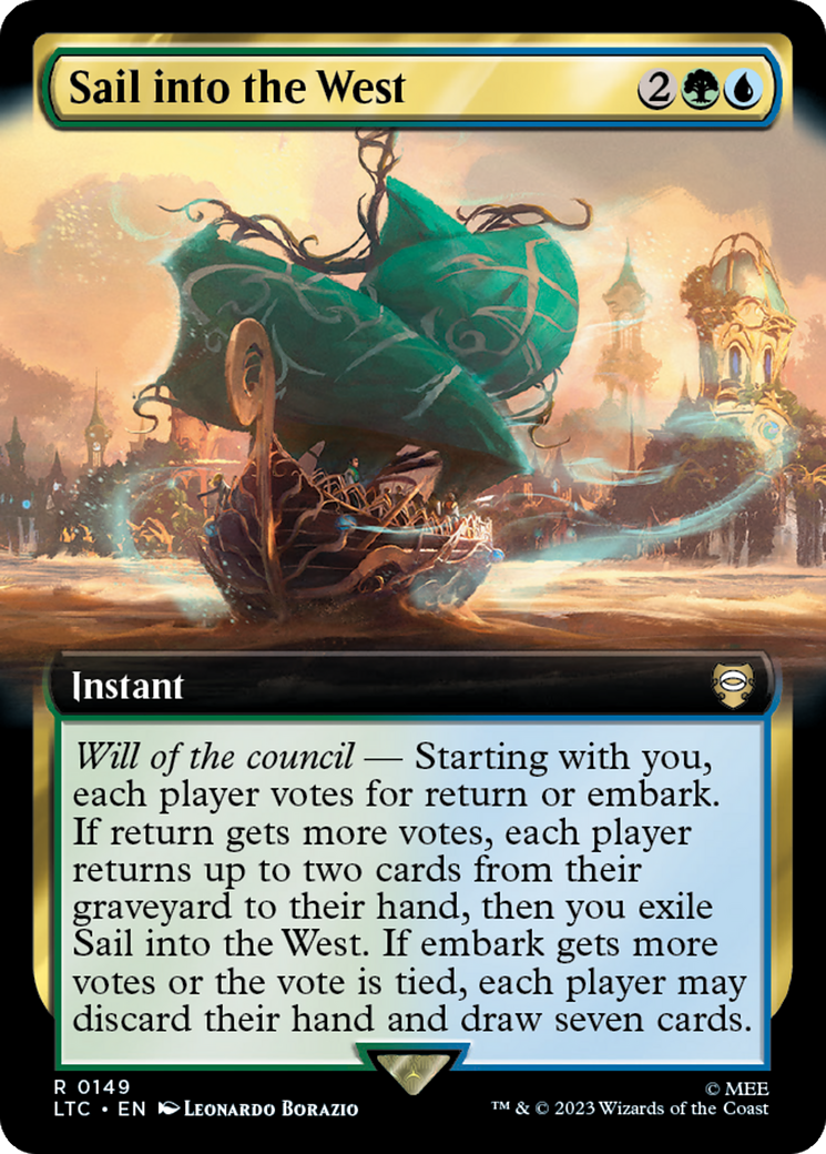 Sail into the West (Extended Art) [The Lord of the Rings: Tales of Middle-Earth Commander] | Boutique FDB TCG