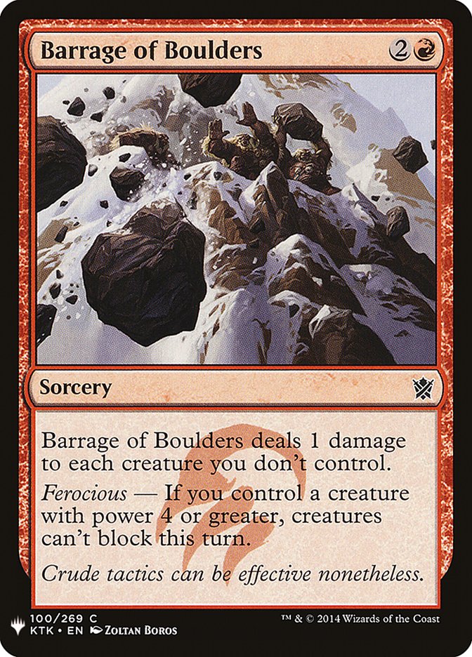 Barrage of Boulders [Mystery Booster] | Boutique FDB TCG