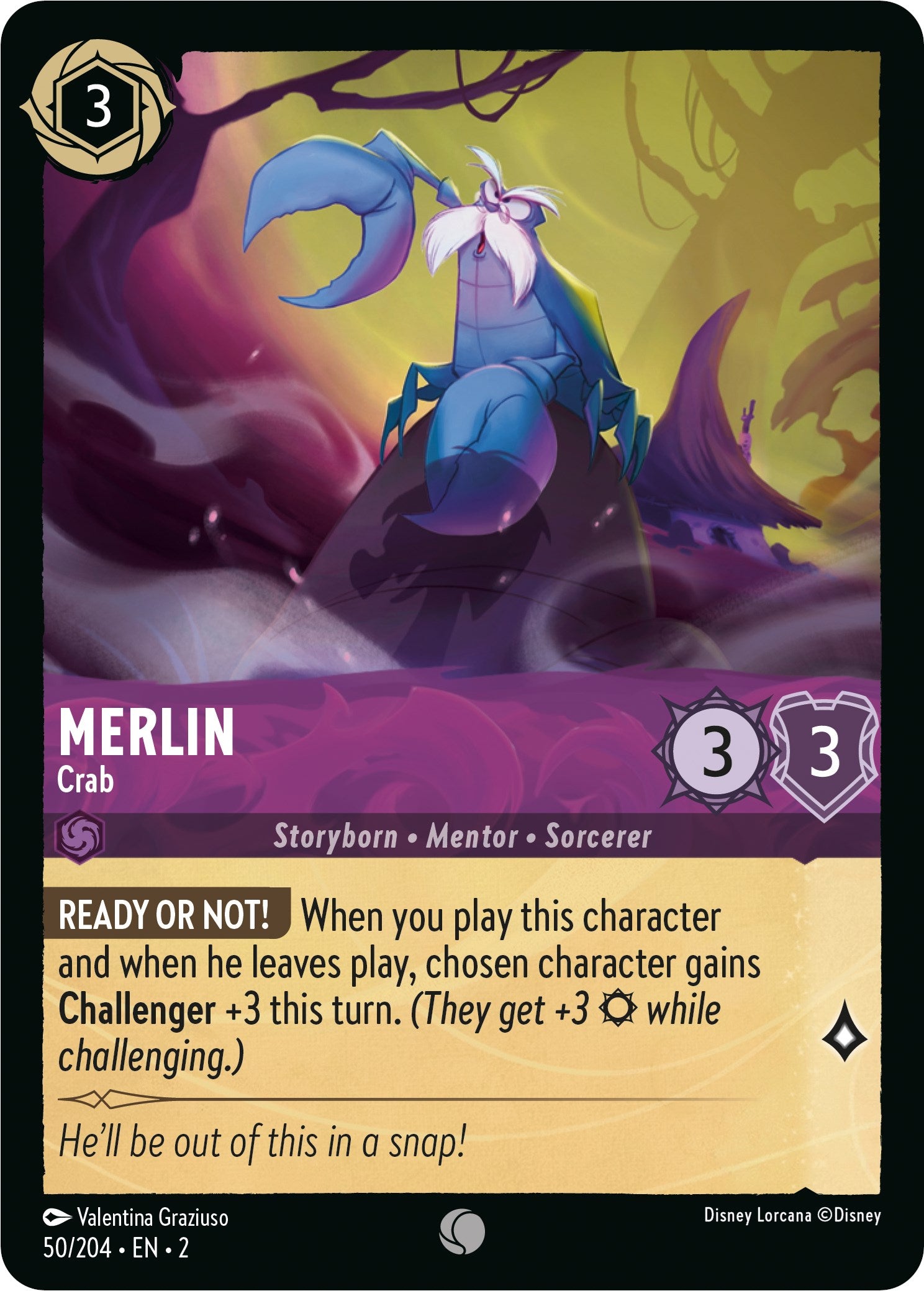 Merlin - Crab (50/204) [Rise of the Floodborn] | Boutique FDB TCG