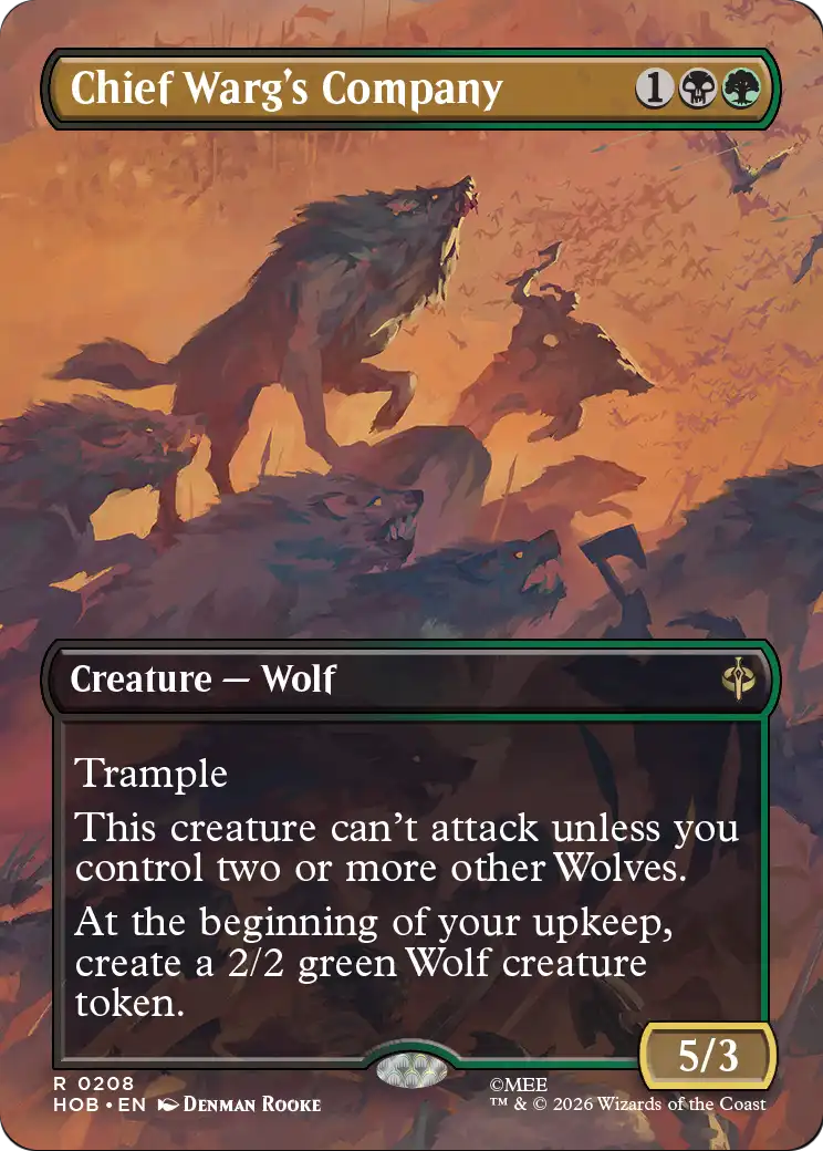 Chief Warg's Company (Borderless) [The Hobbit] | Boutique FDB TCG