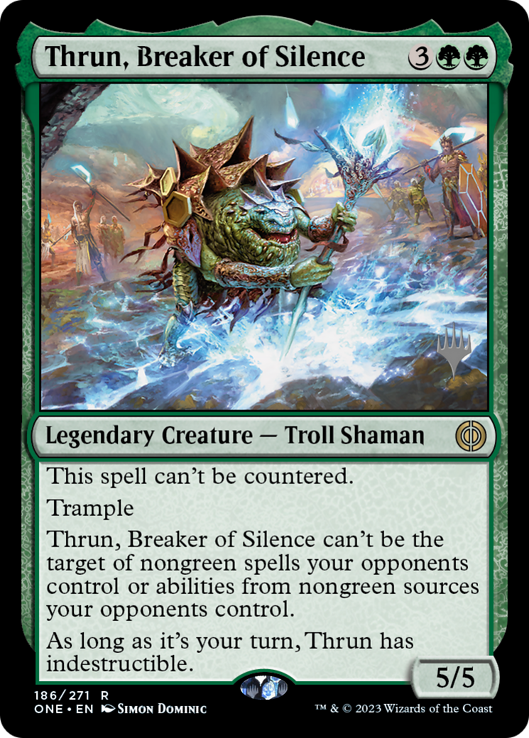 Thrun, Breaker of Silence (Promo Pack) [Phyrexia: All Will Be One Promos] | Boutique FDB TCG