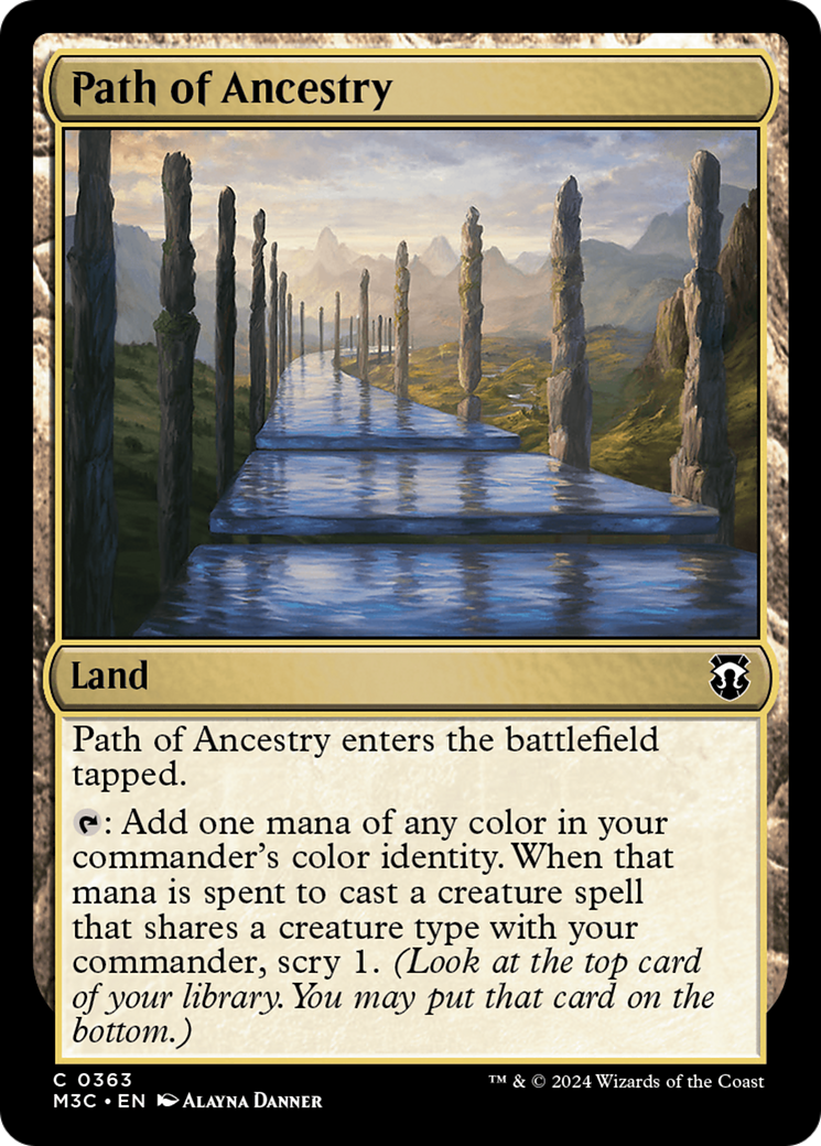 Path of Ancestry (Ripple Foil) [Modern Horizons 3 Commander] | Boutique FDB TCG