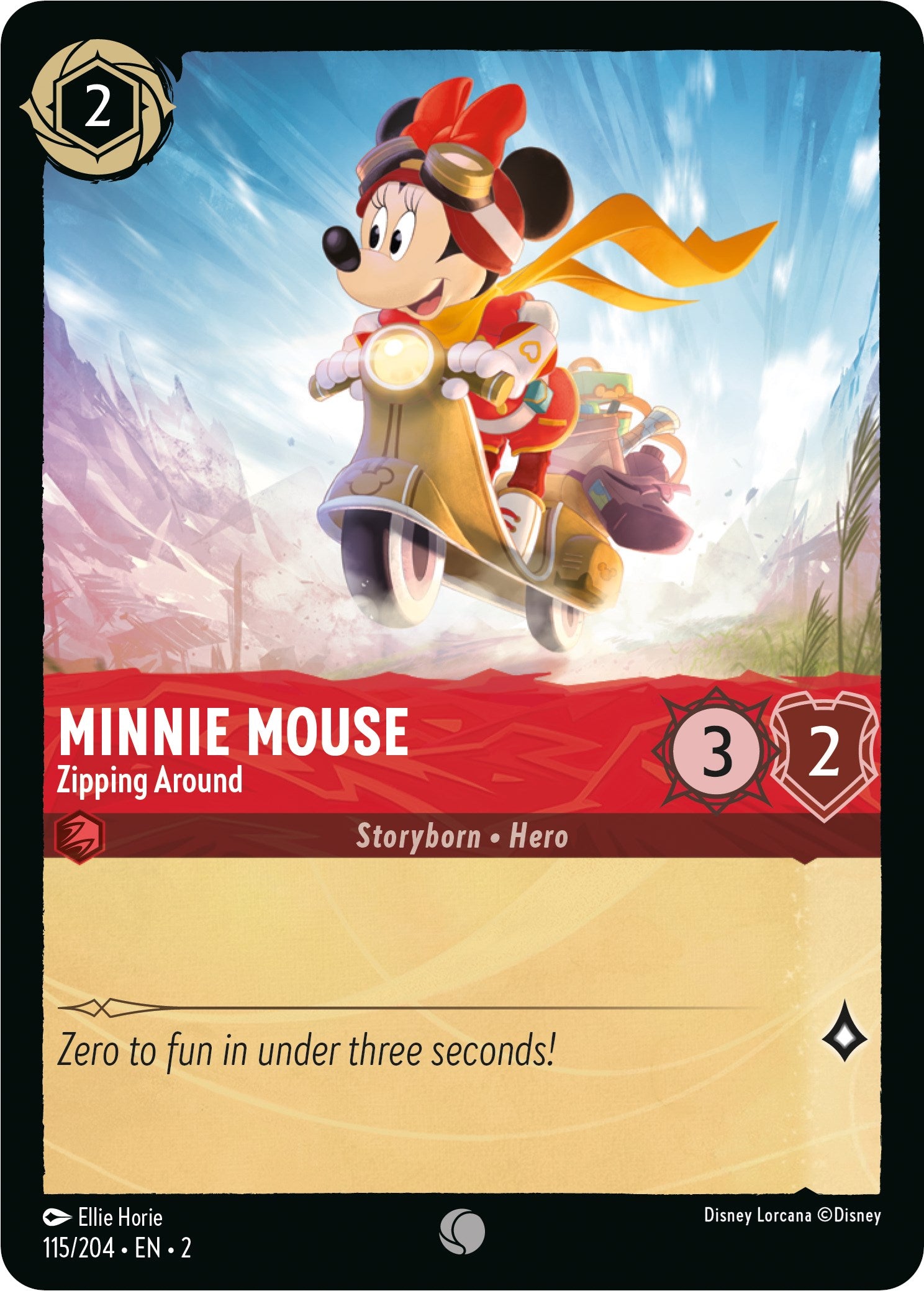 Minnie Mouse - Zipping Around (115/204) [Rise of the Floodborn] | Boutique FDB TCG