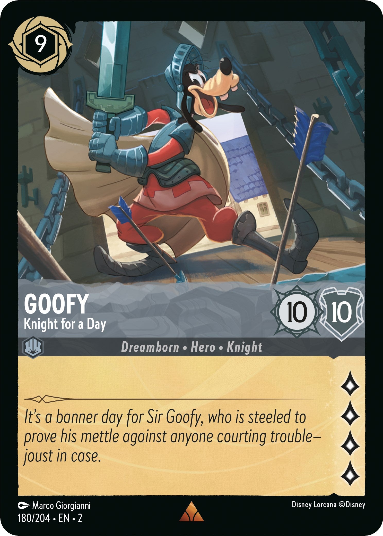 Goofy - Knight for a Day (180/204) [Rise of the Floodborn] | Boutique FDB TCG