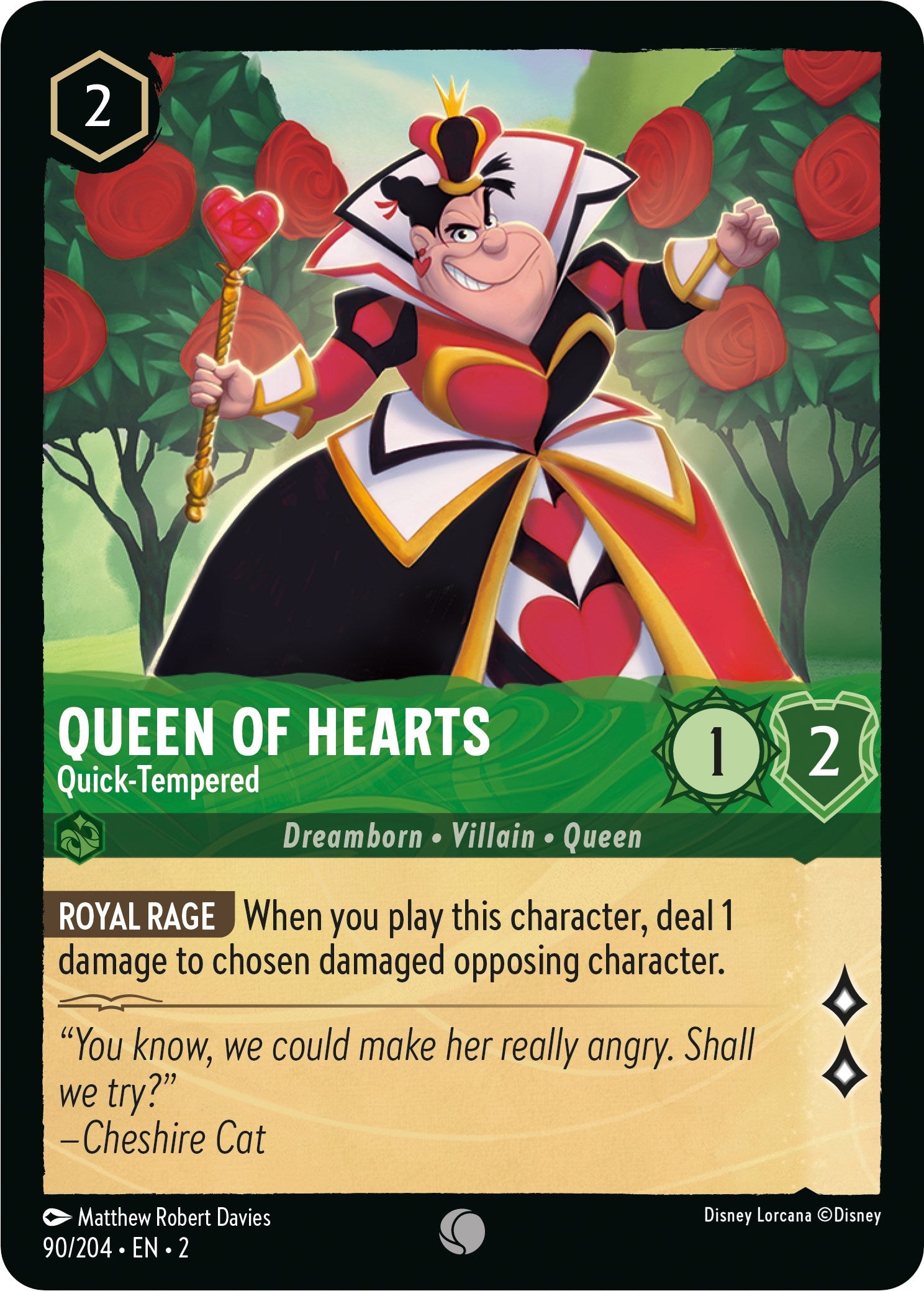 Queen of Hearts - Quick-Tempered (90/204) [Rise of the Floodborn] | Boutique FDB TCG