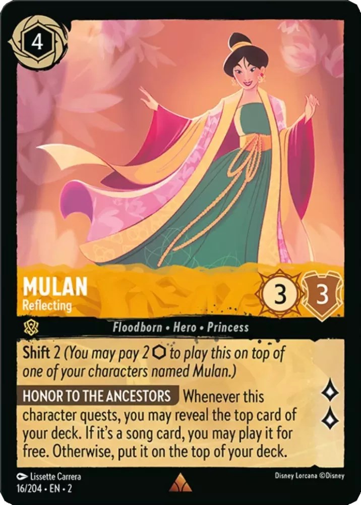 Mulan - Reflecting (16/204) [Rise of the Floodborn] | Boutique FDB TCG