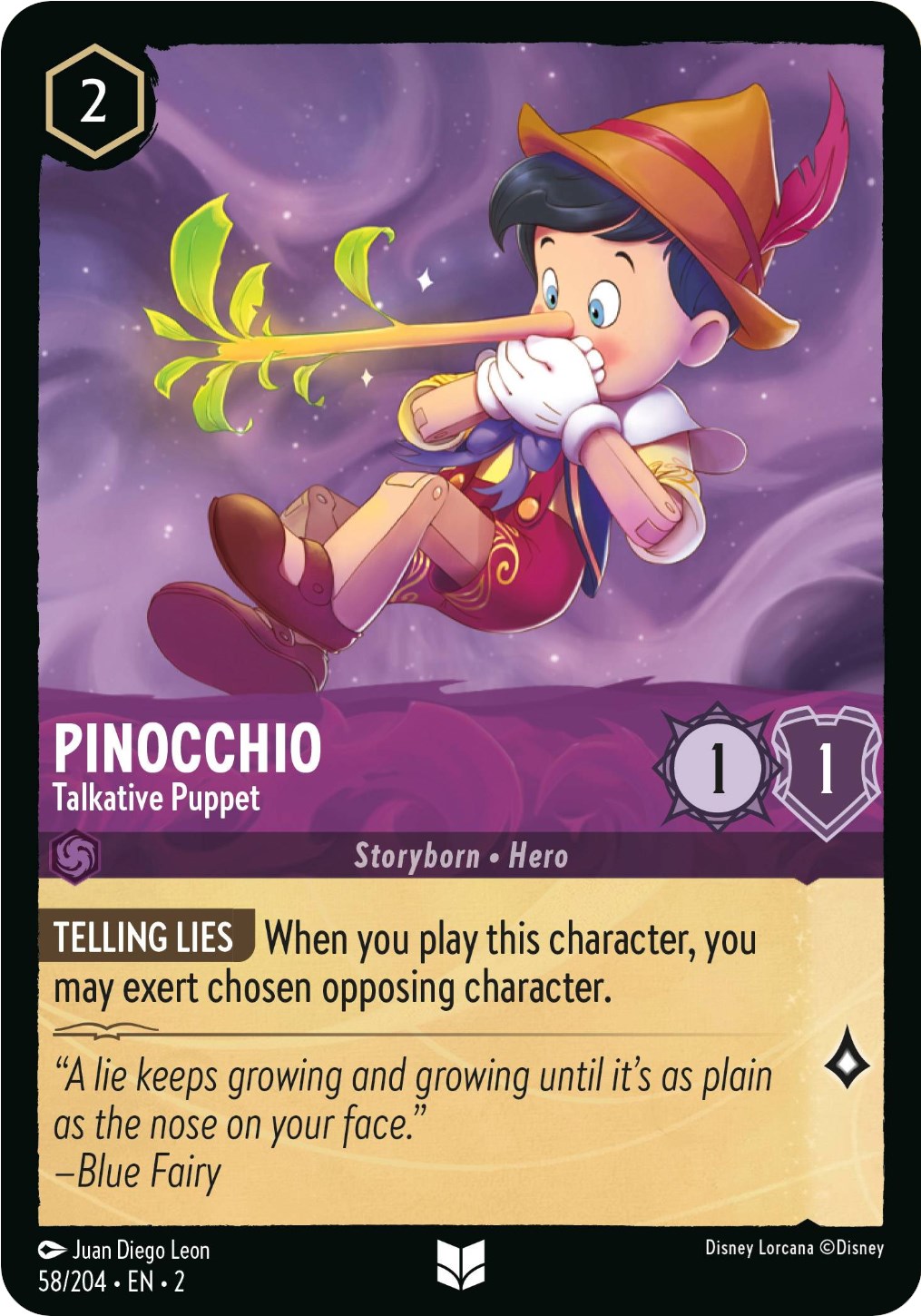 Pinocchio - Talkative Puppet (58/204) [Rise of the Floodborn] | Boutique FDB TCG