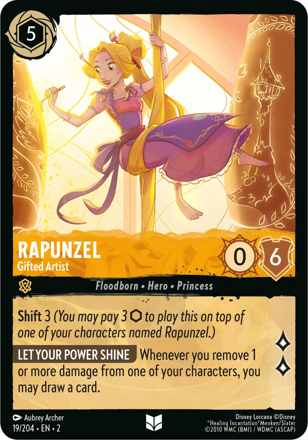 Rapunzel - Gifted Artist (19/204) [Rise of the Floodborn] | Boutique FDB TCG