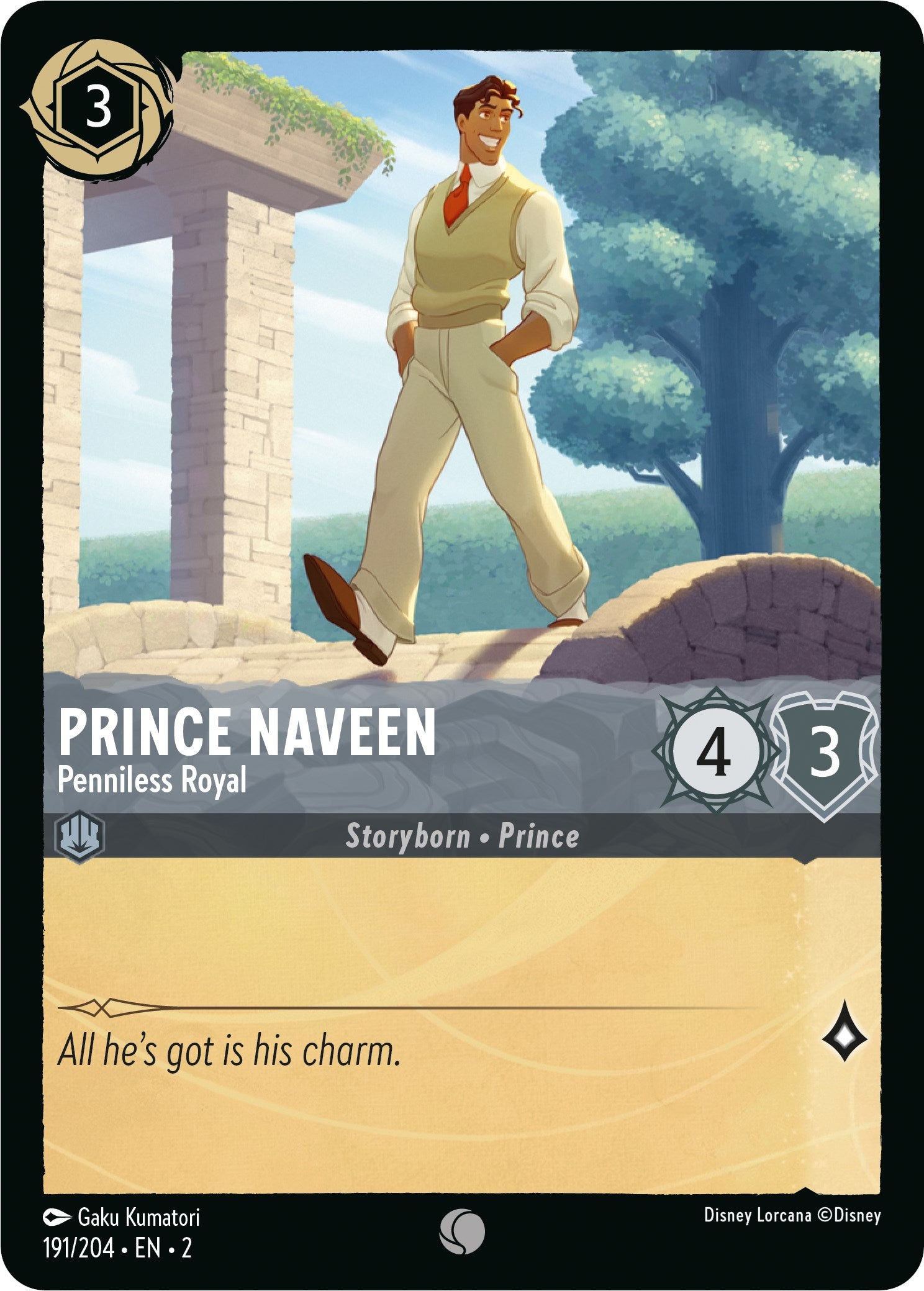 Prince Naveen - Penniless Royal (191/204) [Rise of the Floodborn] | Boutique FDB TCG