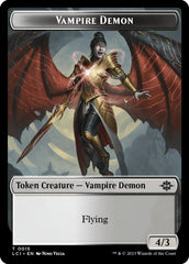 Vampire // Vampire Demon Double-Sided Token [The Lost Caverns of Ixalan Tokens] | Boutique FDB TCG